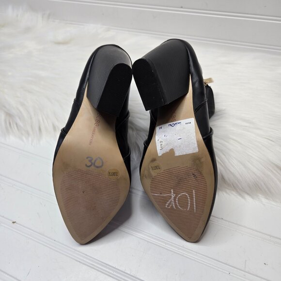 BCBGeneration JULES Ankle Boots Booties Black Leather 4" Block Heel 7.5M/37.5 - Picture 6 of 10